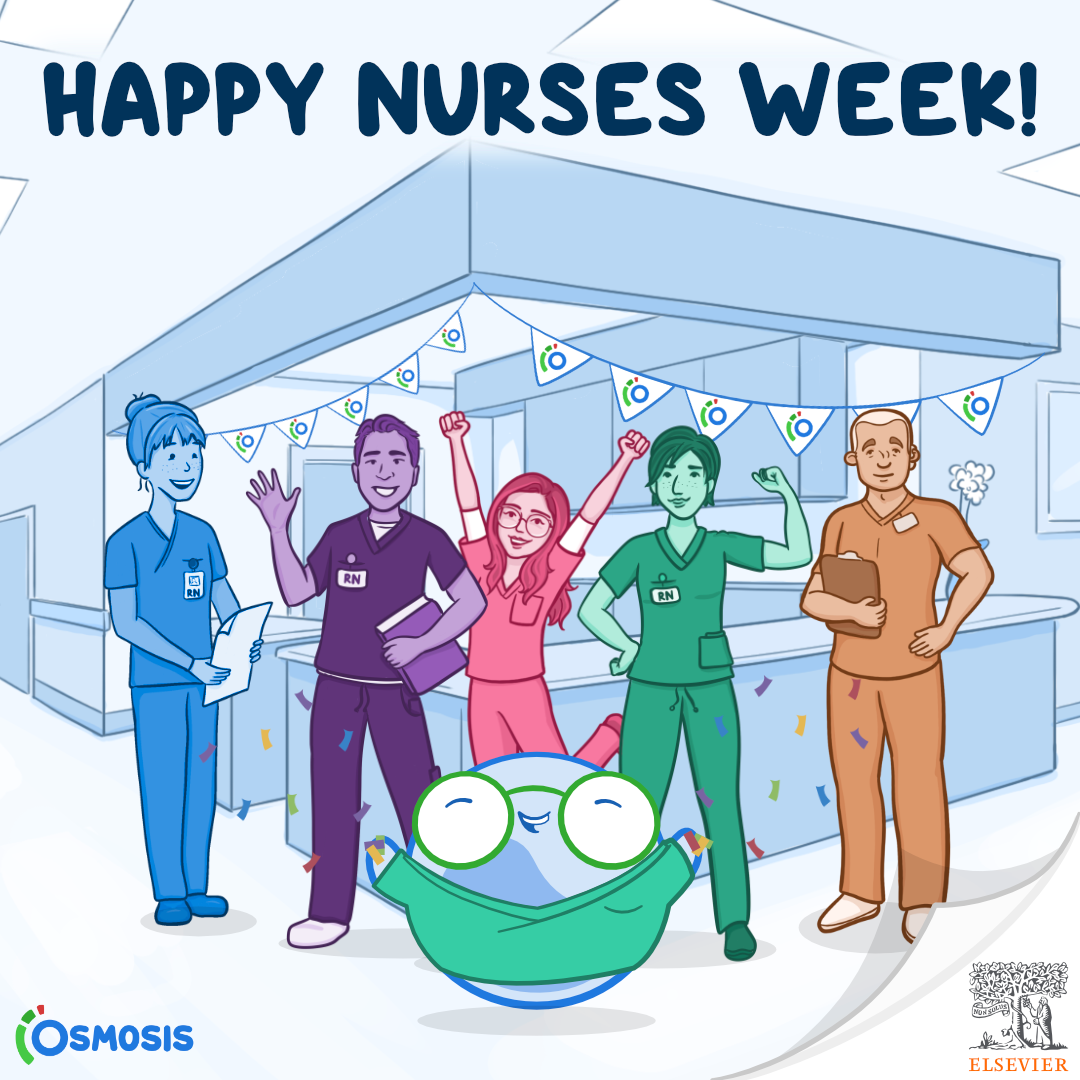 group of nursing students cheering
