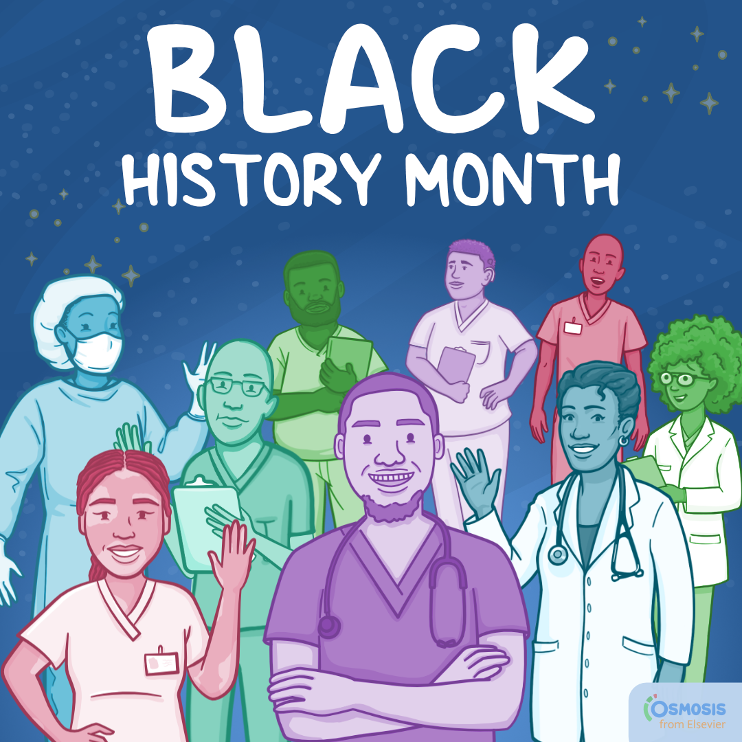 group of black healthcare students, doctors and scientists