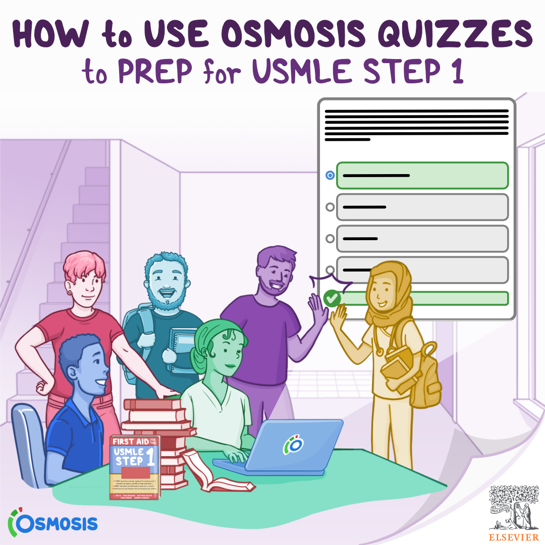 group of students studying using Osmosis quizzes