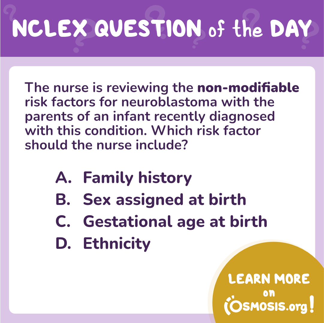 Study Tips NCLEX QOTD Non modifiable Risk Factors