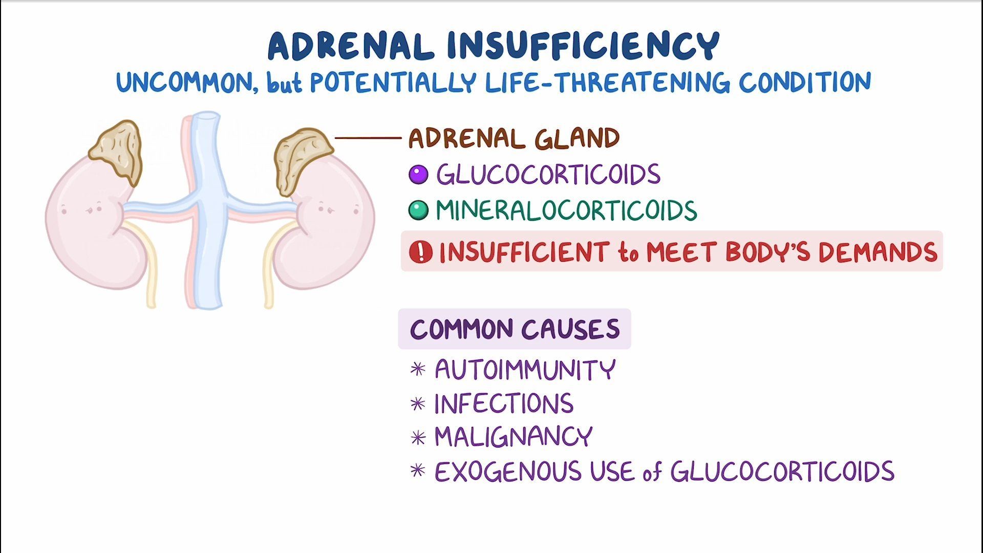 Video: Adrenal insufficiency: Clinical sciences | Osmosis